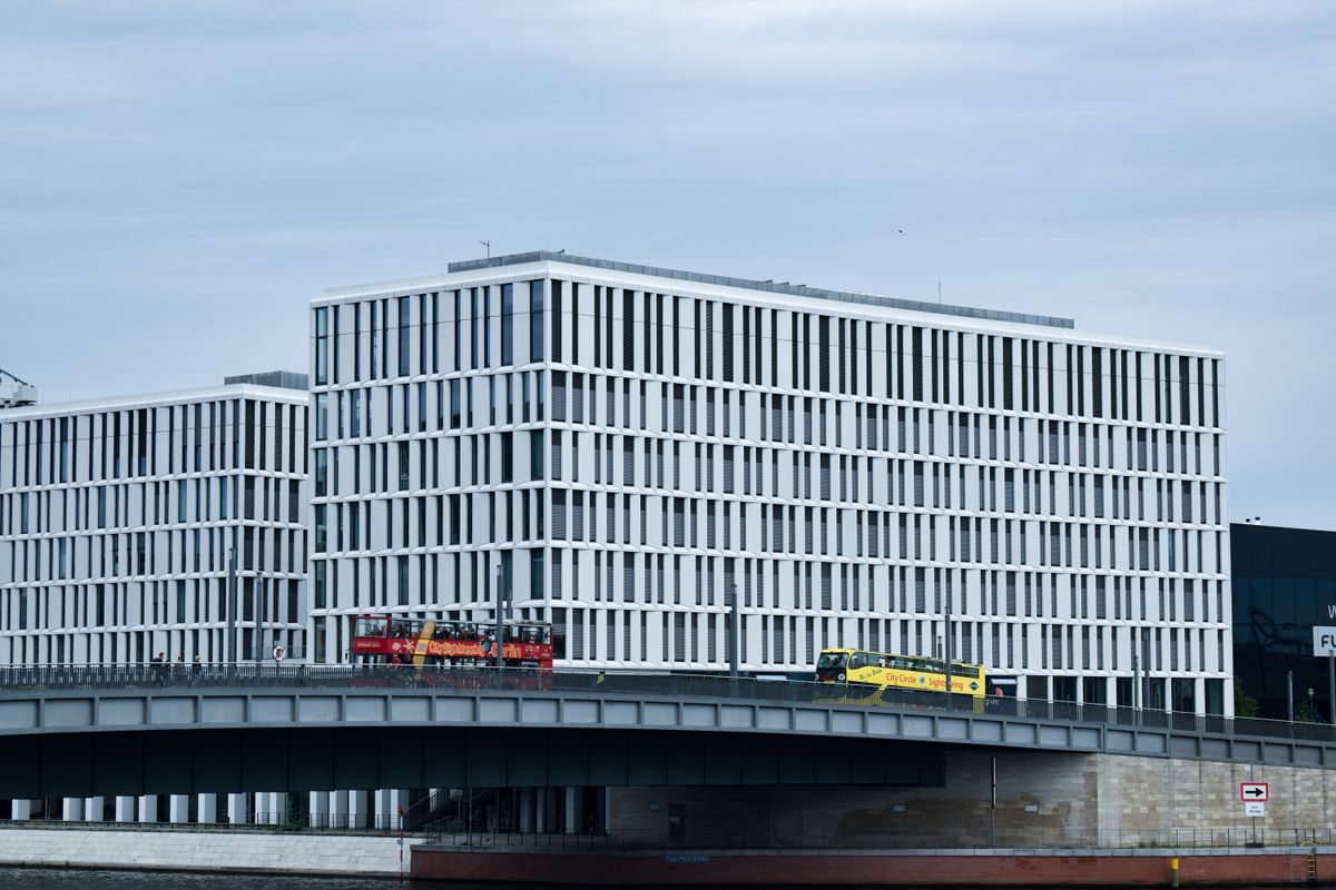 A modern government office building